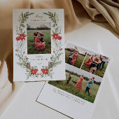 冬の緑のフレーム シーズンカード