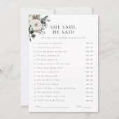 冬の緑のフローラどこ彼らはゲームカード 招待状 (正面)