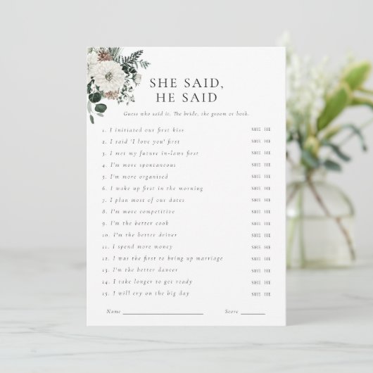 冬の緑のフローラどこ彼らはゲームカード 招待状 (スタンド正面)