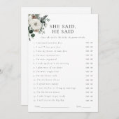 冬の緑のフローラどこ彼らはゲームカード 招待状 (正面/裏面)