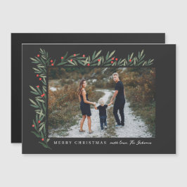 冬の緑のブラックフォトクリスマス