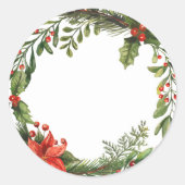 冬の緑のブランク自家製ジャー缶詰 ラウンドシール (正面)