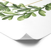 冬の緑のベビーシャワー歓迎ポスター ポスター (角)