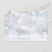 冬の緑のベビーシャワー ウィッシングウェル エンクロージャーカード (裏面)