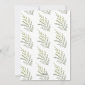 冬の緑のメリークリスマスフォトカード シーズンカード (裏面)