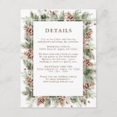 冬の緑の休日結婚のエンクロージャカード エンクロージャーカード (正面)