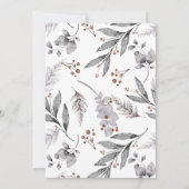 冬の緑の写真メリークリスマスカード シーズンカード (裏面)