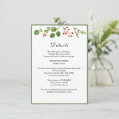 冬の緑の冬 / ホリデー ウェディングの詳細 エンクロージャーカード (スタンド正面)