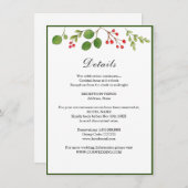 冬の緑の冬 / ホリデー ウェディングの詳細 エンクロージャーカード (正面/裏面)