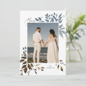 冬の緑の切り出しホリデーフォトカード シーズンカード (スタンド正面)