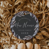 冬の緑の初めてのクリスマスの新しいホームフォト セラミックオーナメント