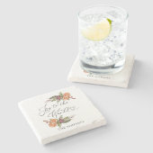 冬の緑の喜び ストーンコースター (横)