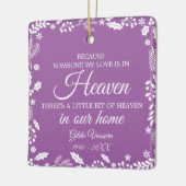 冬の緑の天国で撮影した紫 セラミックオーナメント (左)