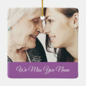 冬の緑の天国で撮影した紫 セラミックオーナメント (裏面)