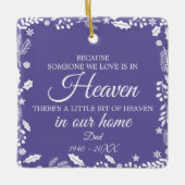 冬の緑の天国の写真の人 セラミックオーナメント (正面)