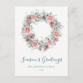 冬の緑の季節のご挨拶 ポストカード (正面)