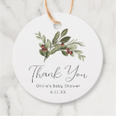 冬の緑の感謝タグ フェイバータグ (正面)