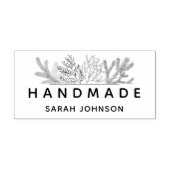 冬の緑の手作りパーソナライズされた ラバースタンプ (インプリント)