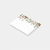 冬の緑の松のクリスマスホリデーズポスト – No ポストイット (アングル)