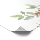 冬の緑の松の彩彩会ウェルカムサイン ポスター (角)