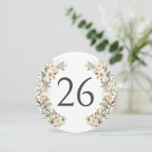 冬の緑の松の木のリーステーブル番号 招待状 (スタンド正面)