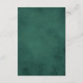 冬の緑の松コーンウェディングレセプション エンクロージャーカード (裏面)