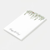 冬の緑の松コーンホリデイズノート ポストイット (アングル)