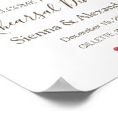 冬の緑の松彩彩のディナープレート歓迎看板 ポスター (角)