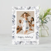 冬の緑の果実フォトハッピーホリデーズカード シーズンカード (スタンド正面)