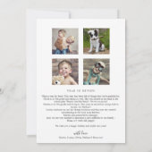 冬の緑の栄光が神の年に見直される シーズンカード (裏面)