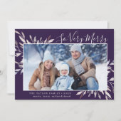 冬の緑の梅そう非常に風景メリー写真 シーズンカード (正面)