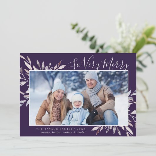 冬の緑の梅そう非常に風景メリー写真 シーズンカード (スタンド正面)