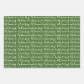 冬の緑の水の色クリスマスツリーラッピング ラッピングペーパーシート (正面3)