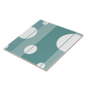 冬の緑の点とストライプ タイル (側面)