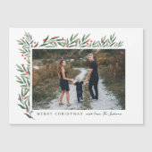 冬の緑の白い写真クリスマス (正面)