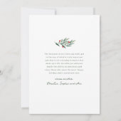 冬の緑の白2写真クリスマス シーズンカード (裏面)