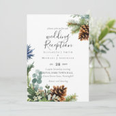 冬の緑の結婚式　イブニング・オンリー招待状 招待状 (スタンド正面)