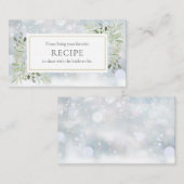 冬の緑の花嫁のシャワー レシピ エンクロージャーカード (正面/裏面)