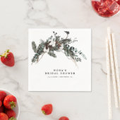 冬の緑の花束 スタンダードカクテルナプキン (インサイチュ)