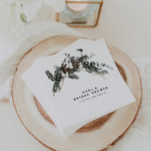 冬の緑の花束 スタンダードカクテルナプキン