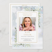 冬の緑の葬儀 式次第 プログラム (正面/裏面)