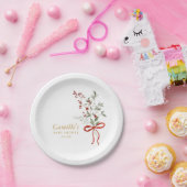 冬の緑の赤ちゃんシャワー ペーパープレート (パーティー)