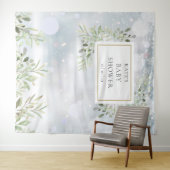 冬の緑の赤ちゃん歓迎会 フォトブース 背景 タペストリー (インサイチュ(横))