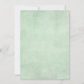 冬の緑の金ゴールドドライブバイベビーシャワーパレード 招待状 (裏面)