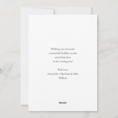 冬の緑の雪のオーバーレイ写真ホリデーカード シーズンカード (裏面)