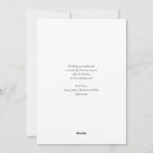 冬の緑の雪の《写真》ぼけ味フォトホリデーカード シーズンカード (裏面)