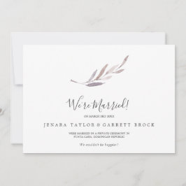 冬の緑の駆け落ち宣言 案内状