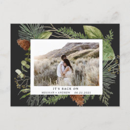 冬の緑は日付の写真はがきを保存 シーズンポストカード