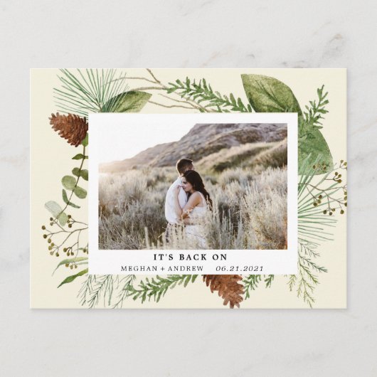 冬の緑は日付の写真はがきを保存 シーズンポストカード (正面)