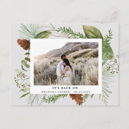 冬の緑は日付の写真はがきを保存 シーズンポストカード (正面)